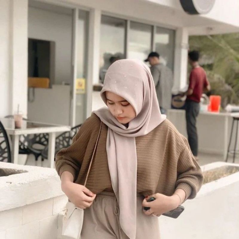 Batwing lasperal blouse // Batwing rajut (bahan tebal) rajut blouse