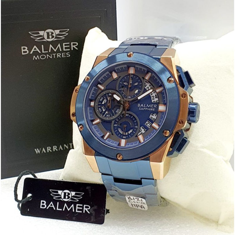 BEST SELLER JAM TANGAN PRIA BALMER ORIGINAL BIRU GOLD