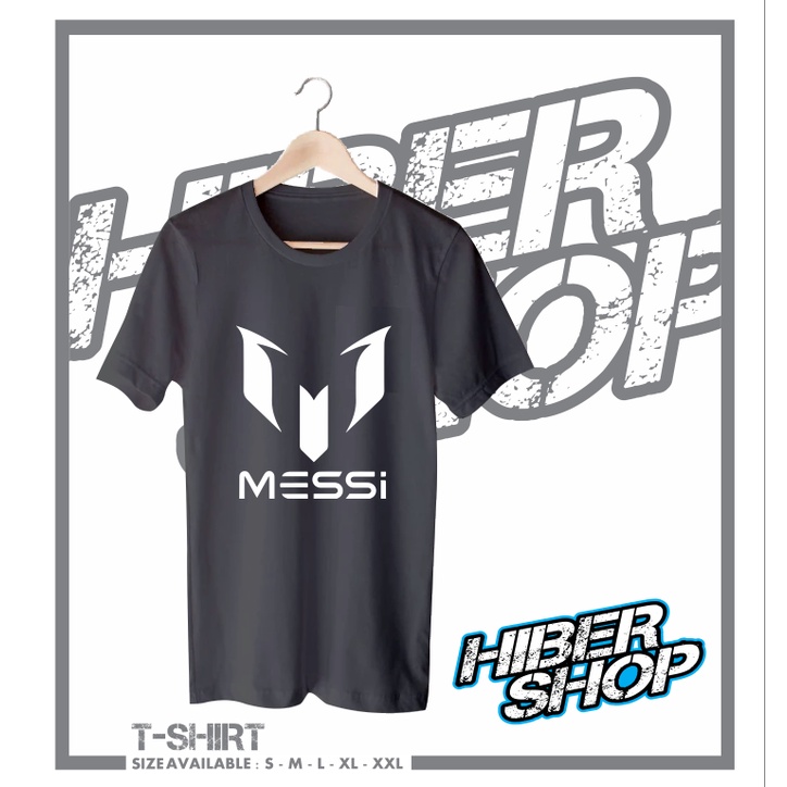 KAOS BAJU MESSI LOGO KAOS FANS SEPAKBOLA FOOTBALL KEREN - HIBER SHOP