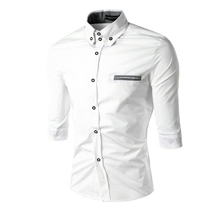 Kemeja Pria Slimfit Rehan White Putih
