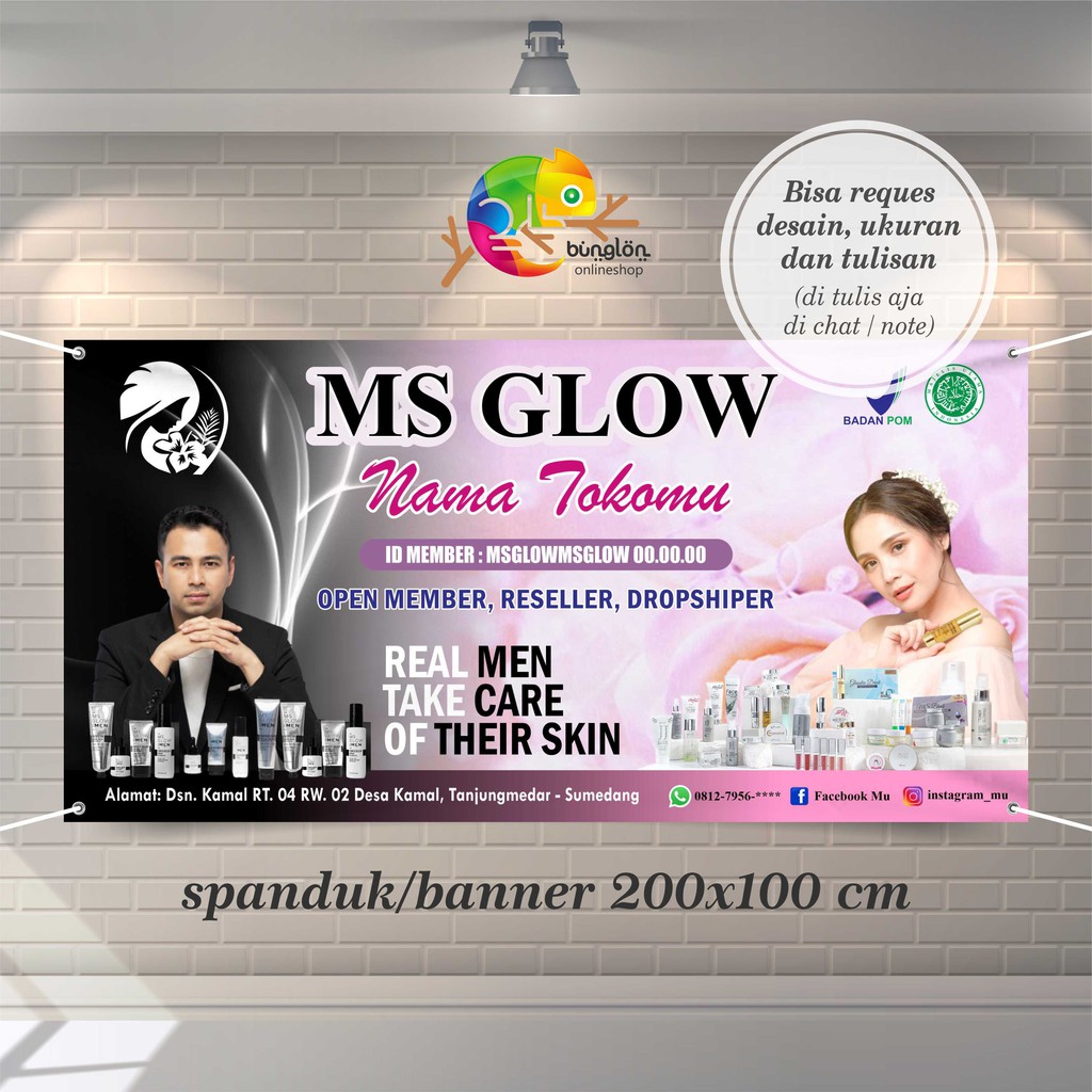 Spanduk, Banner MS Glow &amp; MS Glow Men