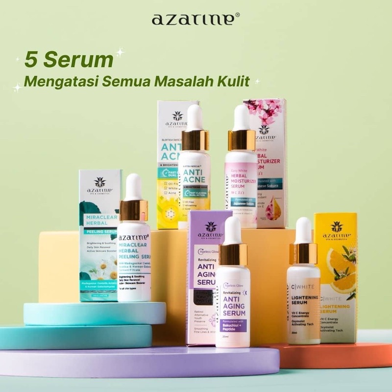 Azarine Lightening Serum | Firming Serum | Anti Acne Serum | Moisturizer Serum | Peeling Serum