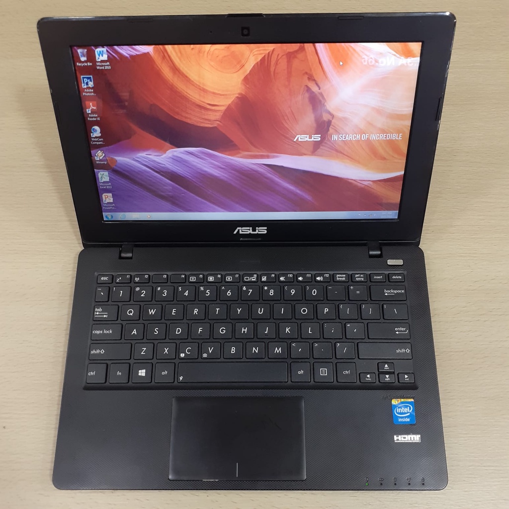 laptop leptop seken second bekas Asus x200 HDD 500 GB 11,6 inc windows 10 berkualitas original murah