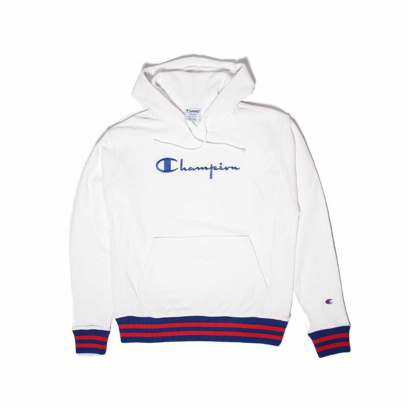 Hoodie Original - Champion LIFE Men's Reverse Weave Po Hood Yarn Dye Rib Trim-Full Chest Script