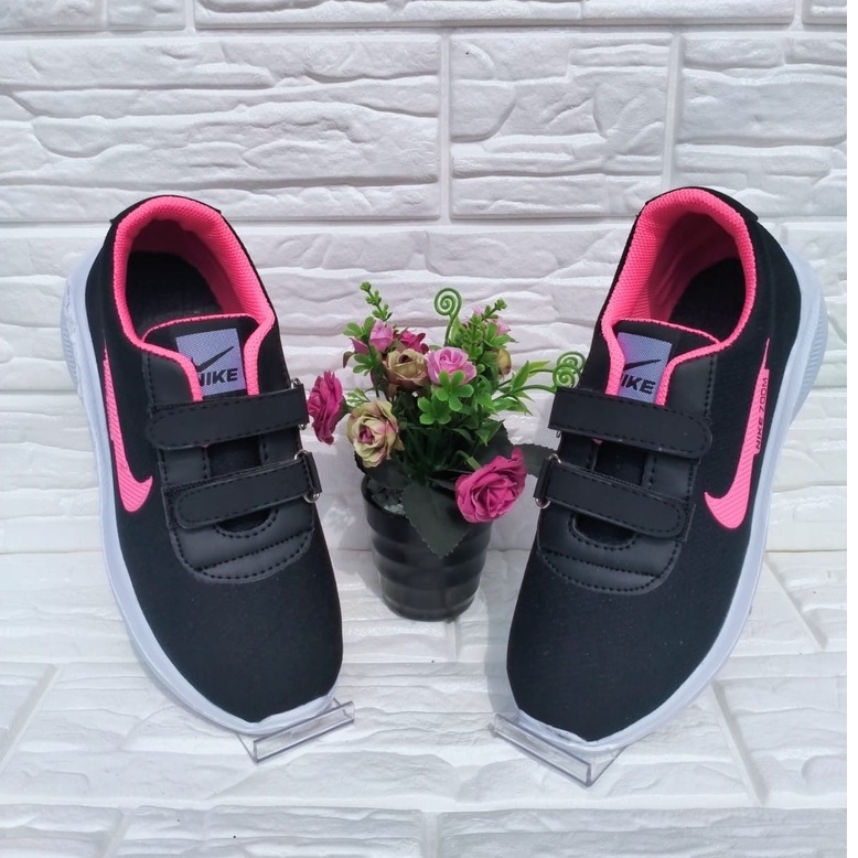 DISKON!!! sepatu /sepatu anak/sepatu sekolah/sepatu sneakers/sepatu anak laki laki/sepatu terbaru/fashion anak warna hitam pink kasual kid velkro