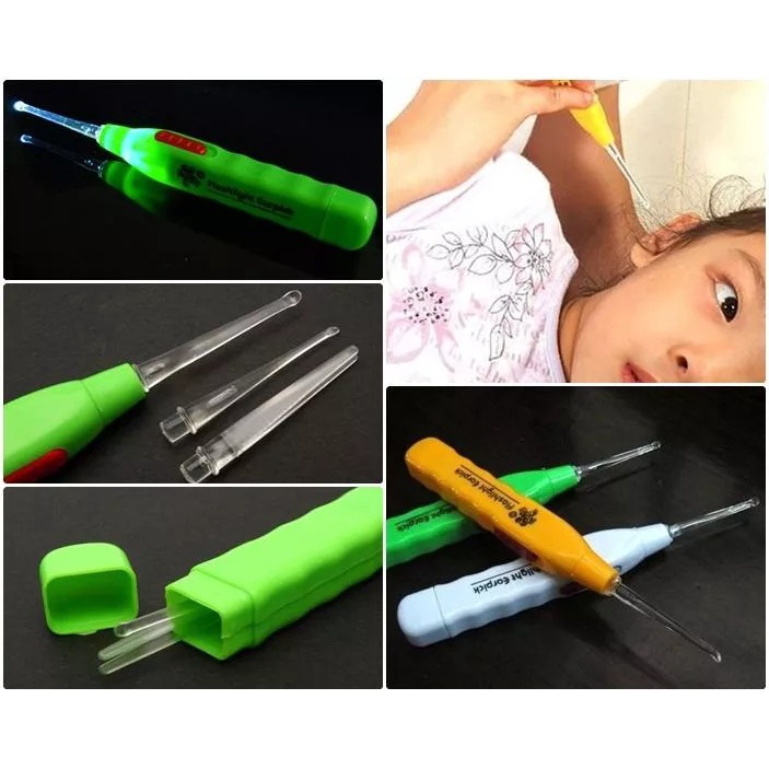 Earpick Pembersih Telinga Anak Korek Kuping LED Flashlight - 1 Pcs