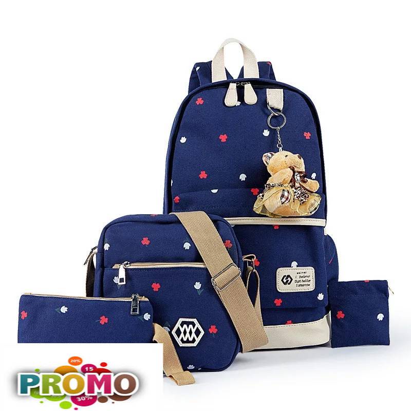 DISCONT GEDE TAS RANSEL ANAK SEKOLAH TULIP SET 4IN1 MULTIFUNGSI / TAS ANAK SEKOLAH LAKI LAKI PEREMPU
