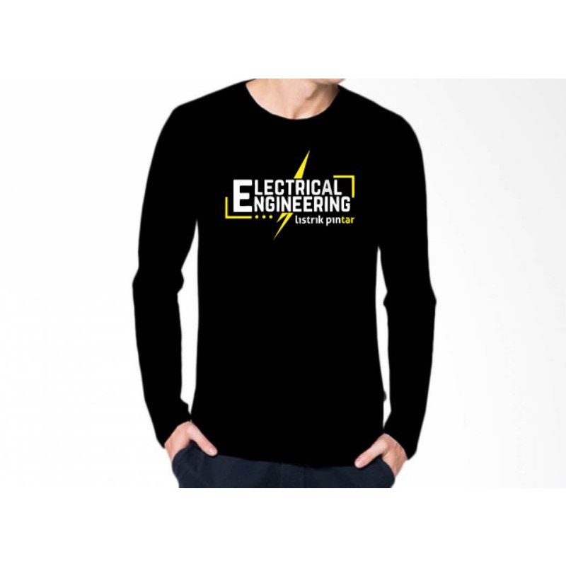 kaos listrik pintar lengan panjang/baju electrical engineering listrik pintar