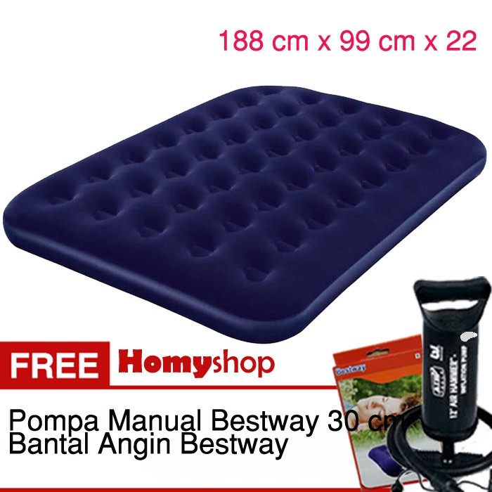 Kasur Angin / Kasur Tiup Bestway Twin 67001 FREE Pompa Manual Bestway + Bantal Kepala Bestway