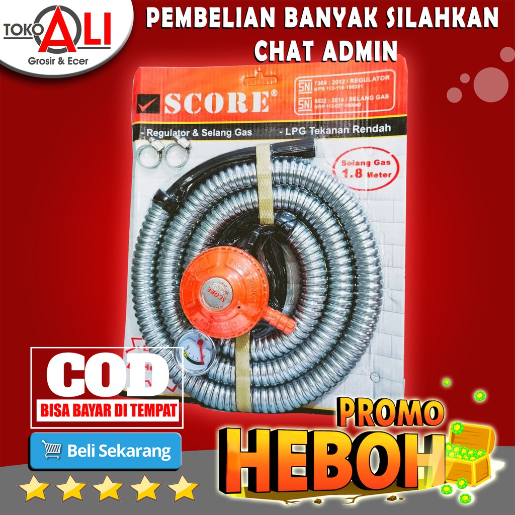 regulator kompor gas | regulator gas | selang gas dan regulator |SCORE KOMPLIT Kepala Gas DAN SELANG