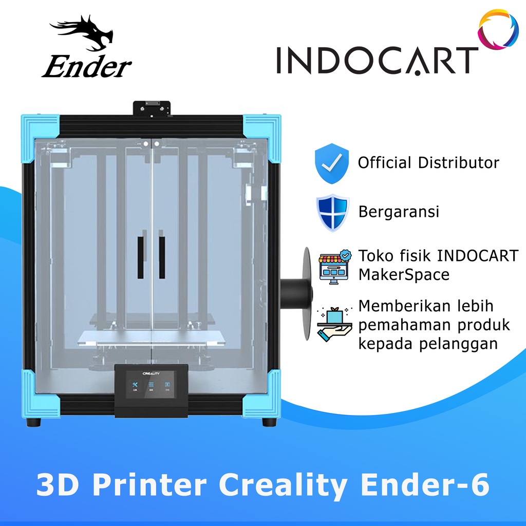 3D Printer Creality Ender 6 Versi Terbaru Prusa i3 Garansi Resmi