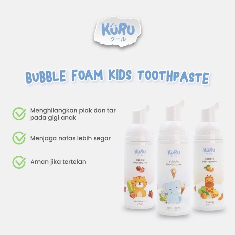 Kuru Pasta Gigi Odol Busa Anak | Bubble Foam Kids Toothpaste