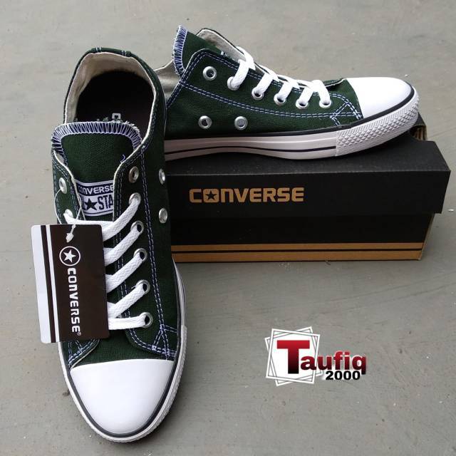 Sepatu Converse All Star Hijau Army+Box Converse