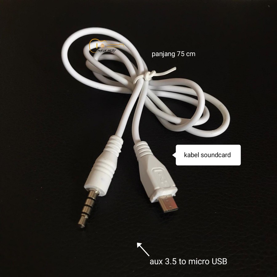 kabel soundcard v8 panjang 75cm / cable souncard / aux to micro usb