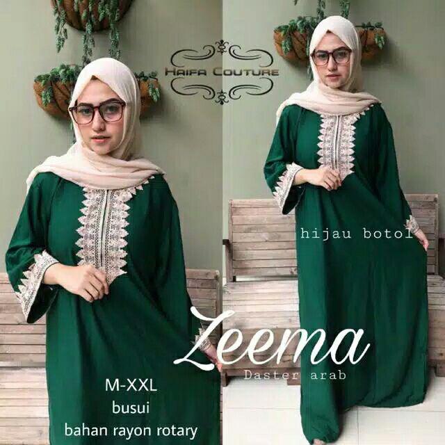 DASTER ARAB ZEEMA | RAYON SUPER GRADE A | RESLETING DEPAN BUSUI | RENDA MILO-HIJAU BOTOL