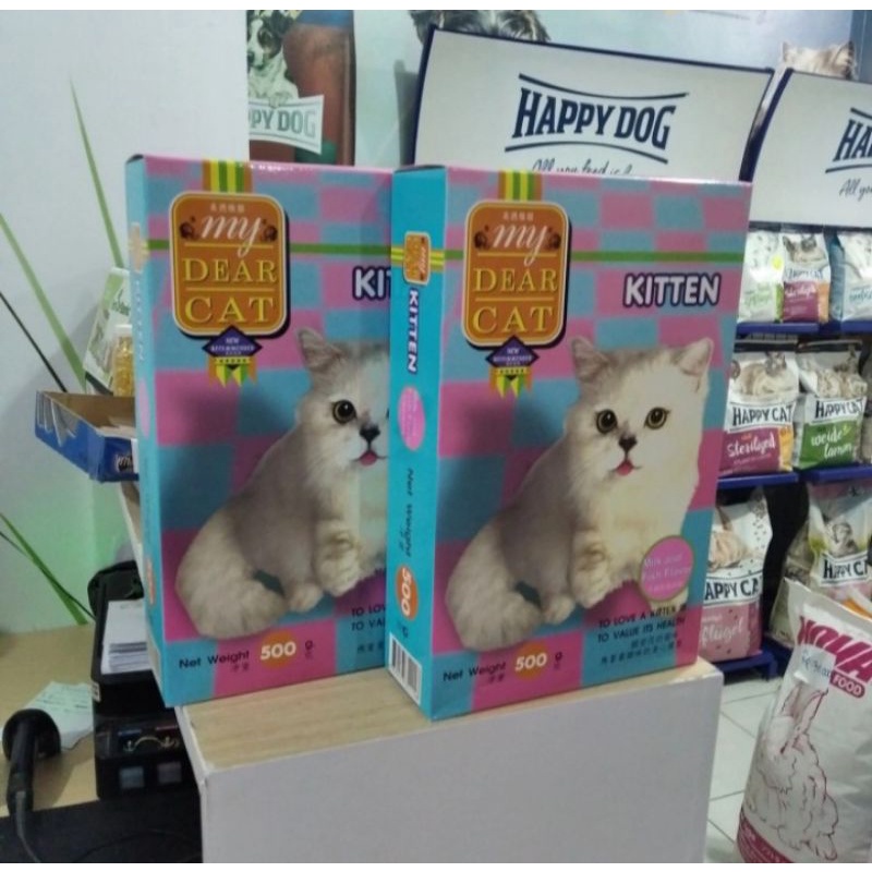 my dear cat kitten 500gr milk &amp; fish flavour my dear cat kitten 500gr makanan kuncing anakan