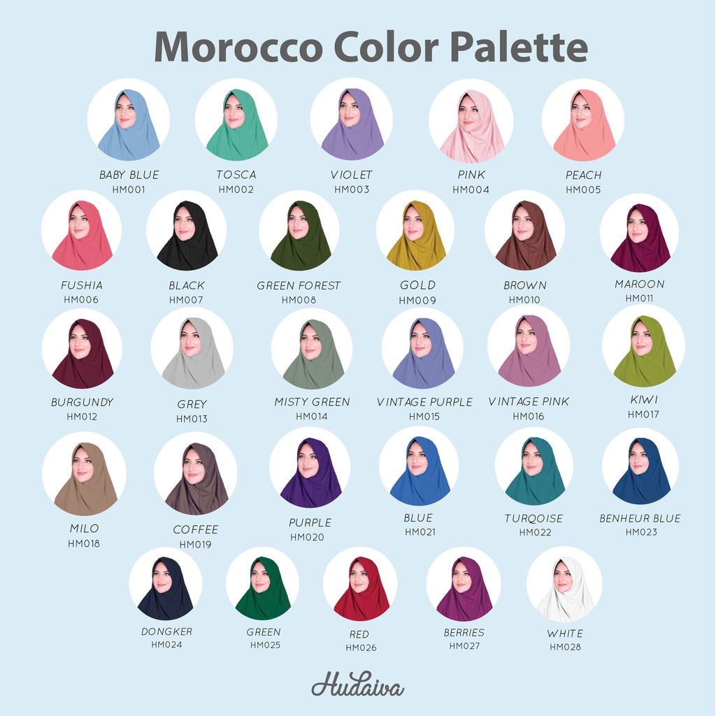 Jilbab Hudaiva Morocco - Hijab Wanita Muslimah - Jilbab Instan Syar'i