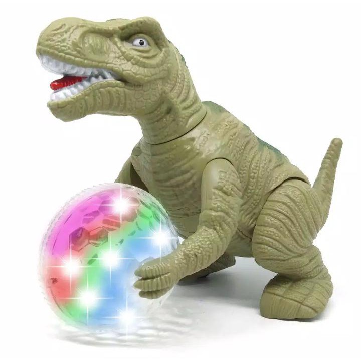 Mainan Anak Dinosaurus T-Rex / Tyranosaurus Batere Operate Bisa Berjalan, Lampu dan Bersuara