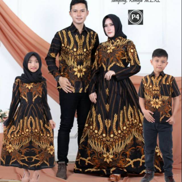 Batik Couple Keluarga Sania Ruffle Ori Ndoro Jowi Dnt Motif Bunga Sagu Termurah Di Shopee