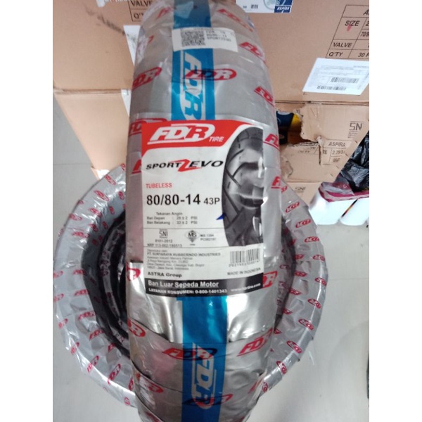 BAN TUBLES MATIC FDR SPORT ZEVO 80/80.14 BAN BARU 100% ORIGINAL,FREE PENTIL