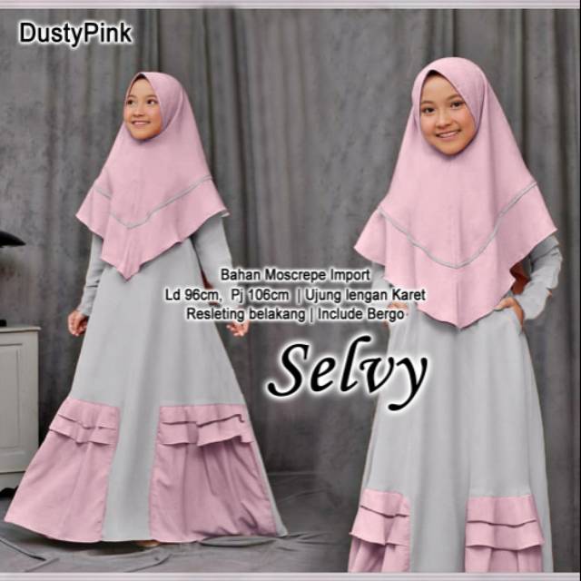 Gamis Anak Perempuan 7-9tahun 7tahun 8tahun 9tahun 7tahun 8tahun 9tahun 7tahun LECETIA KIDS