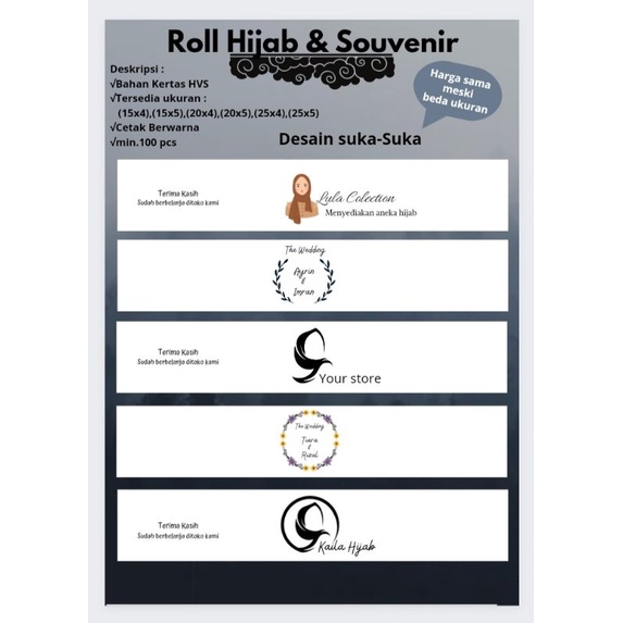 

Roll Hijab / Roll Souvenir / Roll Kaos Kaki