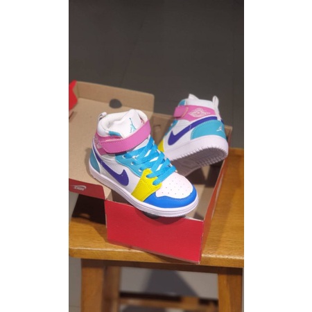 Sepatu anak Nk jordan 1 multicolor / white sail sepatu anak perempuan