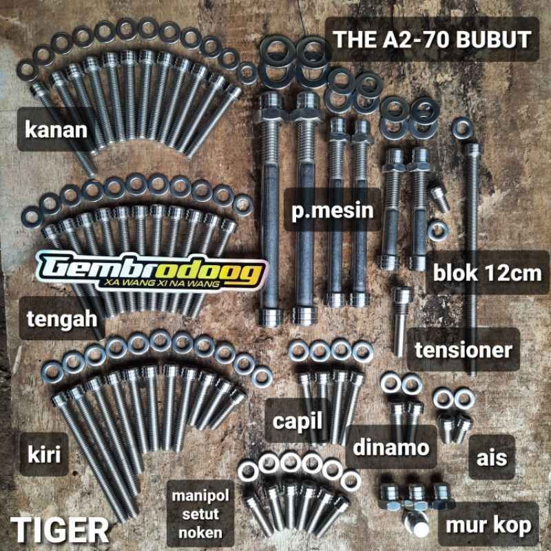BAUT L STAINLESS MESIN TIGER FULL MODIF BUBUT
