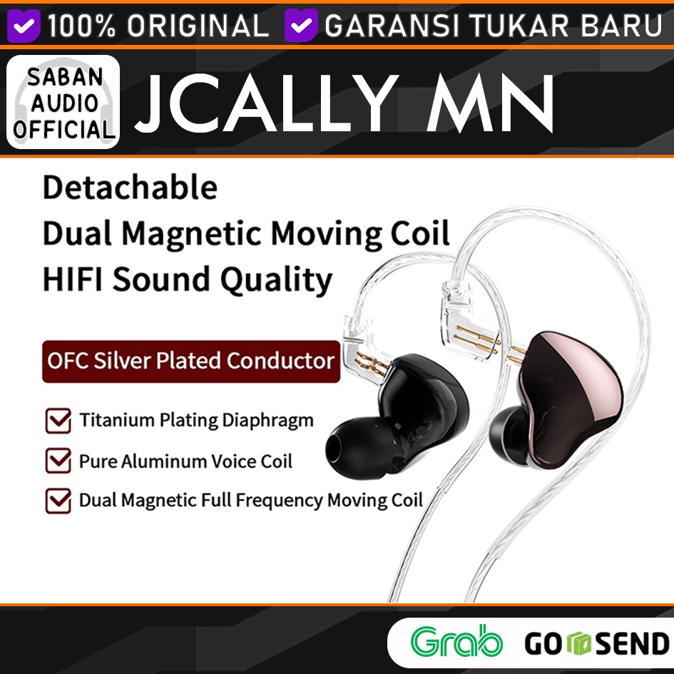 JCALLY MN In-ear HIFI Earphone Headset with Microphone alt KZ EDX Pro QKZ AK6 Pro CCA CRA