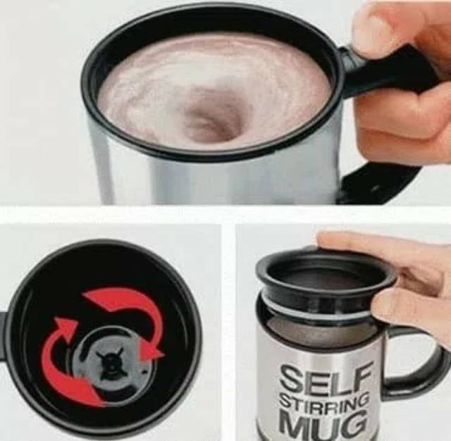✅COD SELF STIRRING MUG GELAS MENGADUK OTOMATIS PENGADUK KOPI TEH SENDIRI CANGKIR  STIR KADO UNIK-6