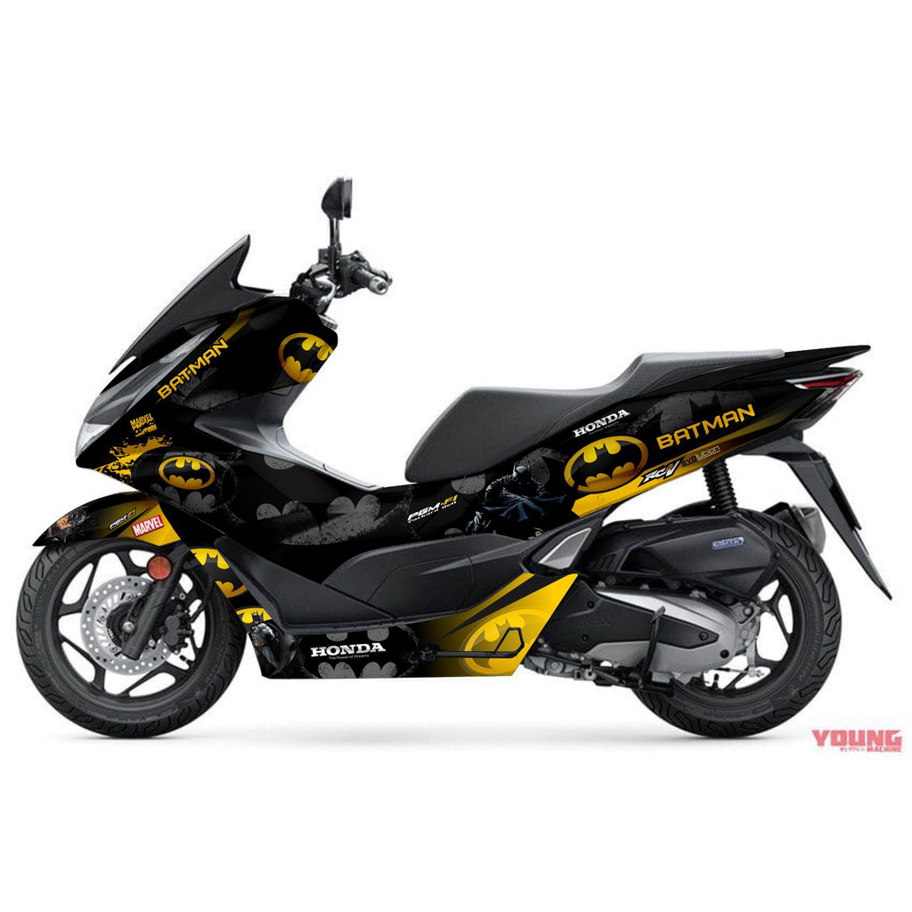 Decal Sticker Honda PCX 160 New Disain Batman 002