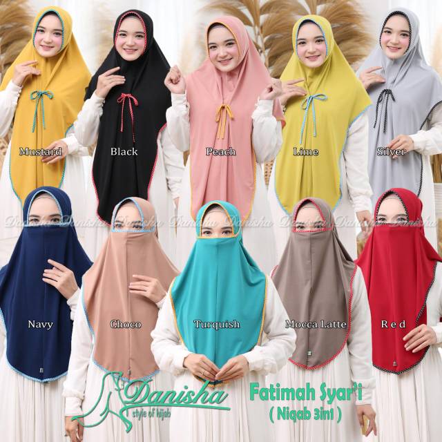 KHIMAR FATIMAH Syari 3in1 Original Danisha Hijab