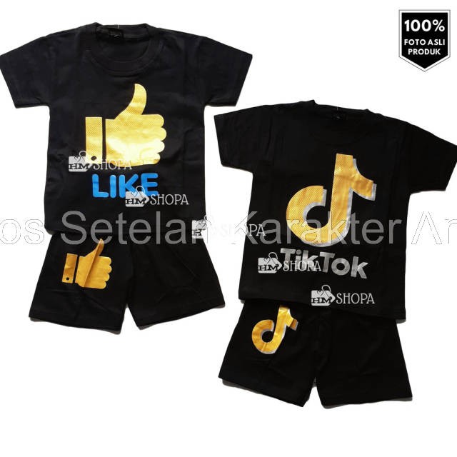 Kaos Setelan Karakter Anak TERBARU Baju Setelan Anak TIKTOK setelan anak TREND usia 2-9 tahun