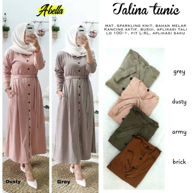 Realpict Talina Fema Tunik Maxy Rajut