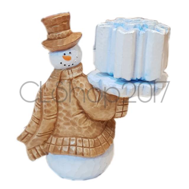 TEMPAT LILIN SNOWMAN 20,5 x 19 x 9,5 cm