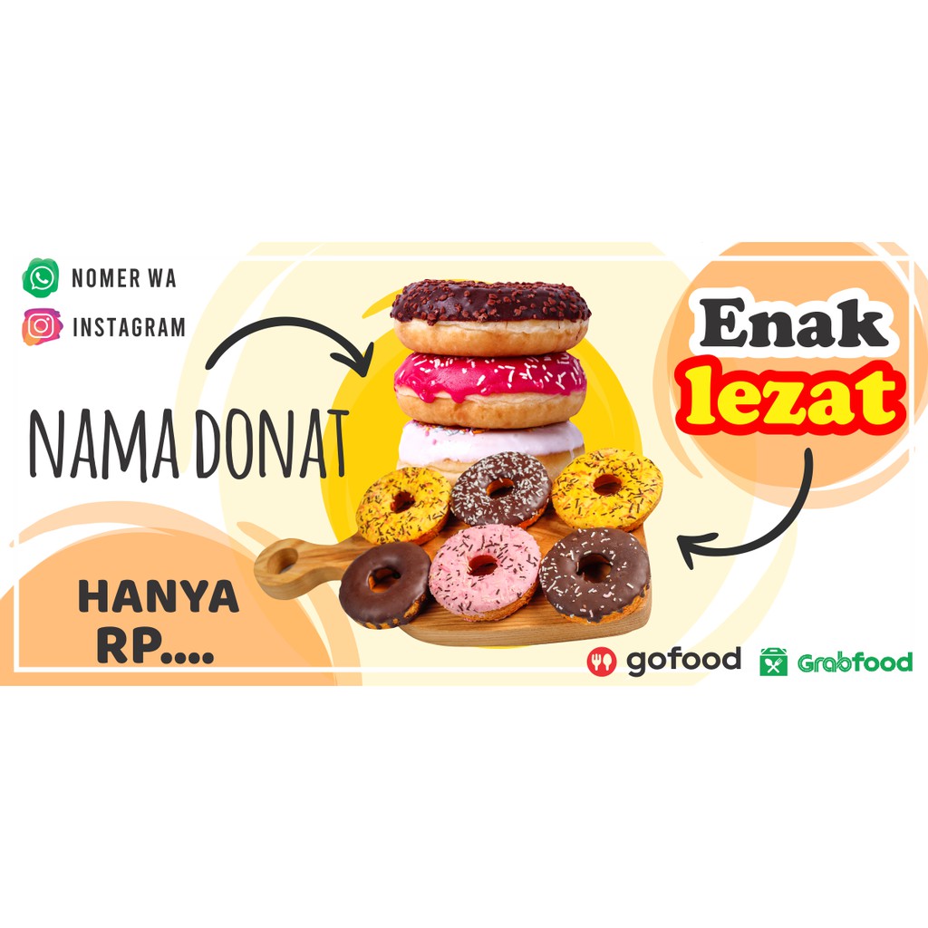 Jual Spanduk Donat  Banner donat  spanduk jualan makanan  spanduk