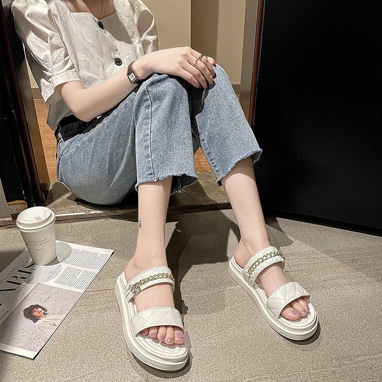 RYX - Pelle Scarpe Sandal Tebal Wanita Fashion Casual - Ori Import