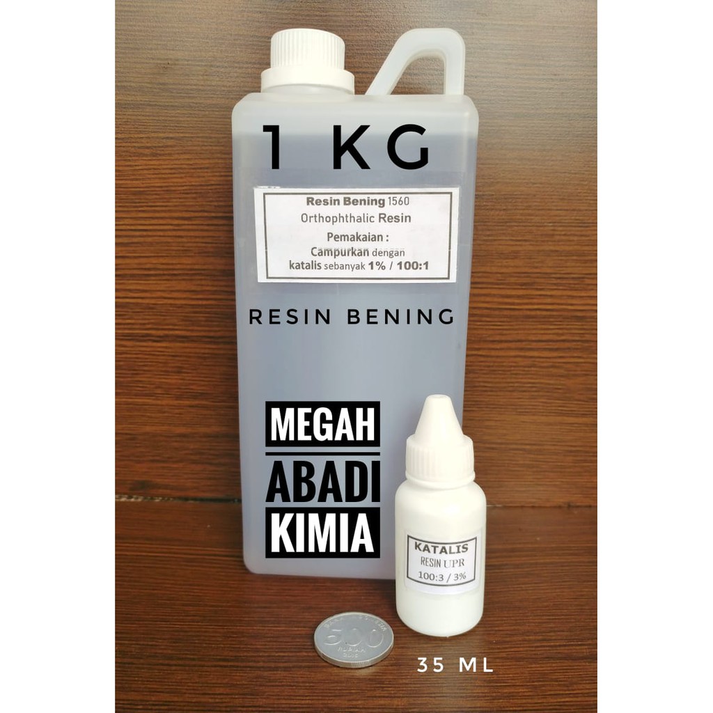 Resin Bening 1560 Anti UV 1 KG dan katalis 35 ML
