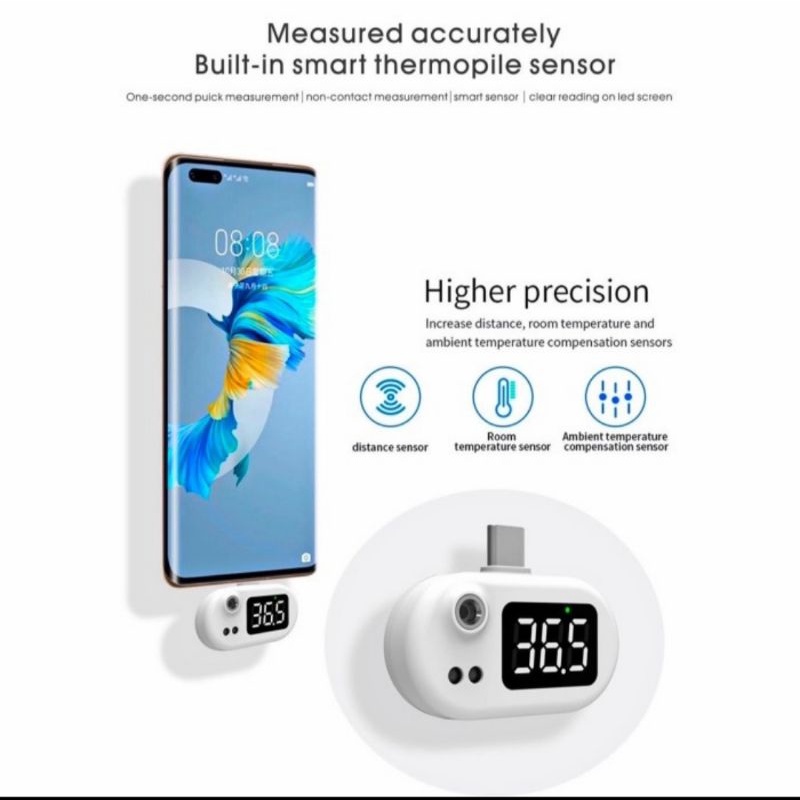 Thermometer HP Mobile Phone Thermometer Infrared - Termometer Thermogun Alat Pengukur Suhu