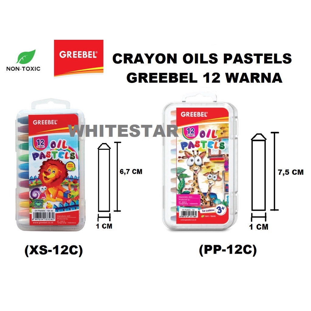 

crayon oil pastels greebel 12 warna