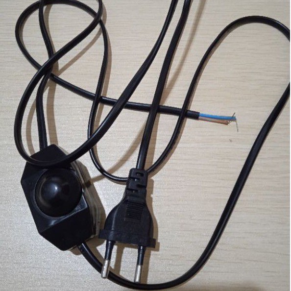 kabel buntung + steker dan saklar dimmer / dimer