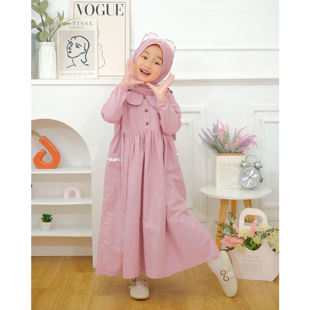 Grosir Terlaris Gamis anak karakter  katun Jepang 1-5tahun Keren (pre order) Elegan