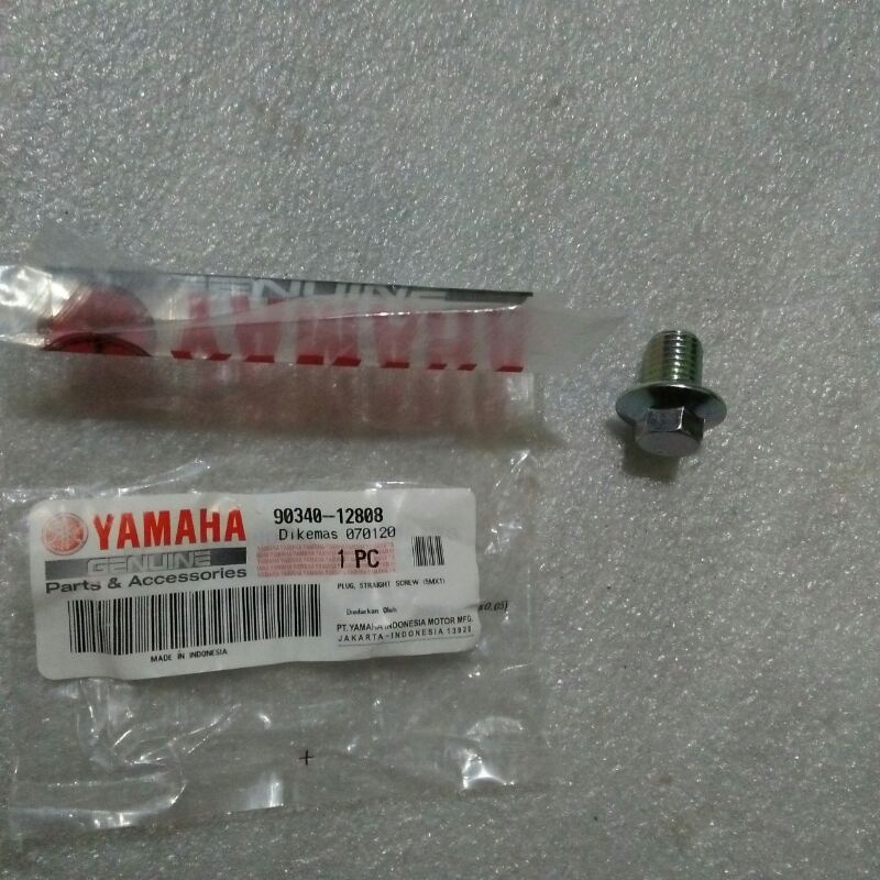 90340 12808 original YGP Yamaha genuine part baut tap buangan oli bawah Crypton, Vega R Lama, Vega R