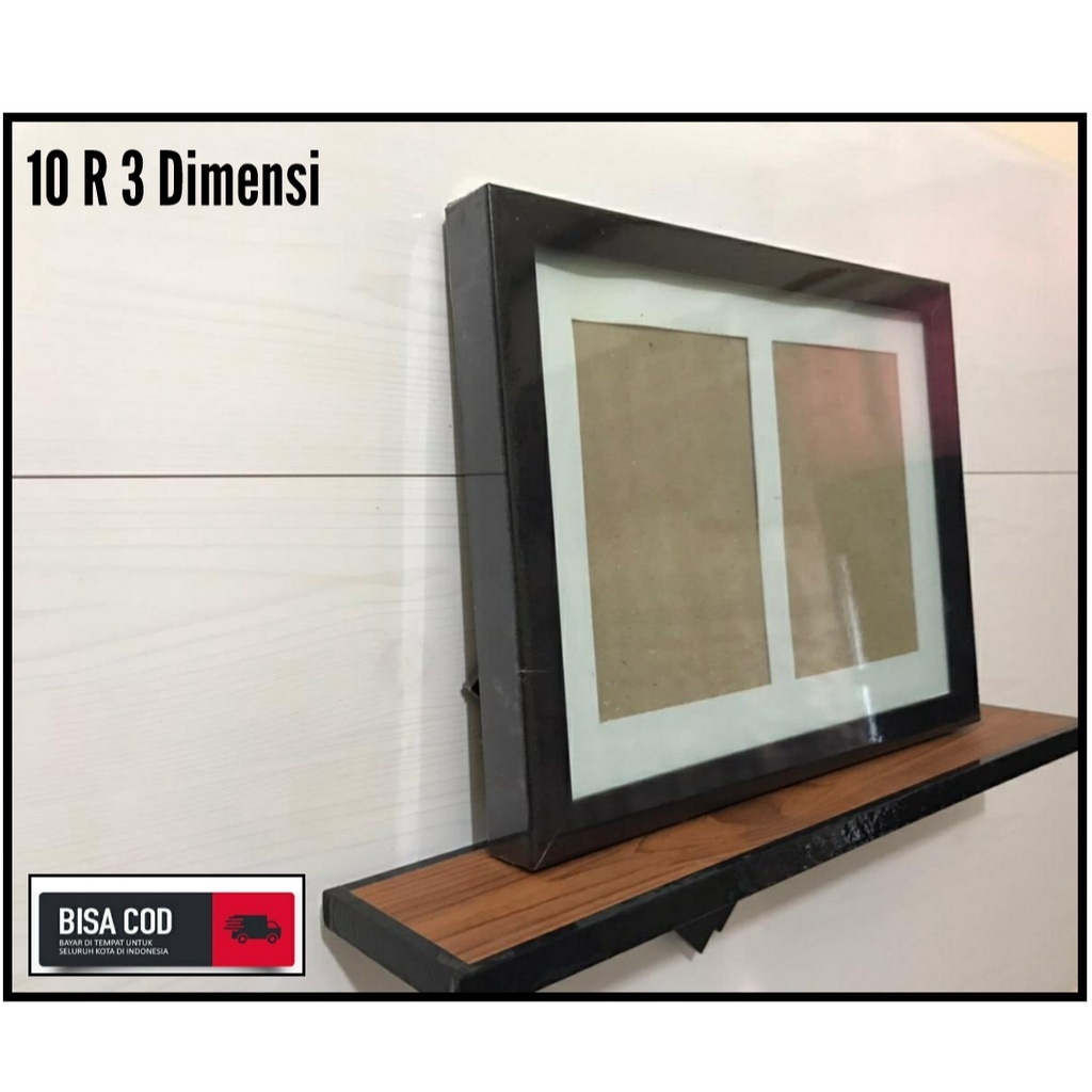 Bingkai Foto 3 Dimensi|Frame Foto 10R| Ukuran 10R|Pajangan Dinding|Bingkai Kaca Multi Fungsi|Figura