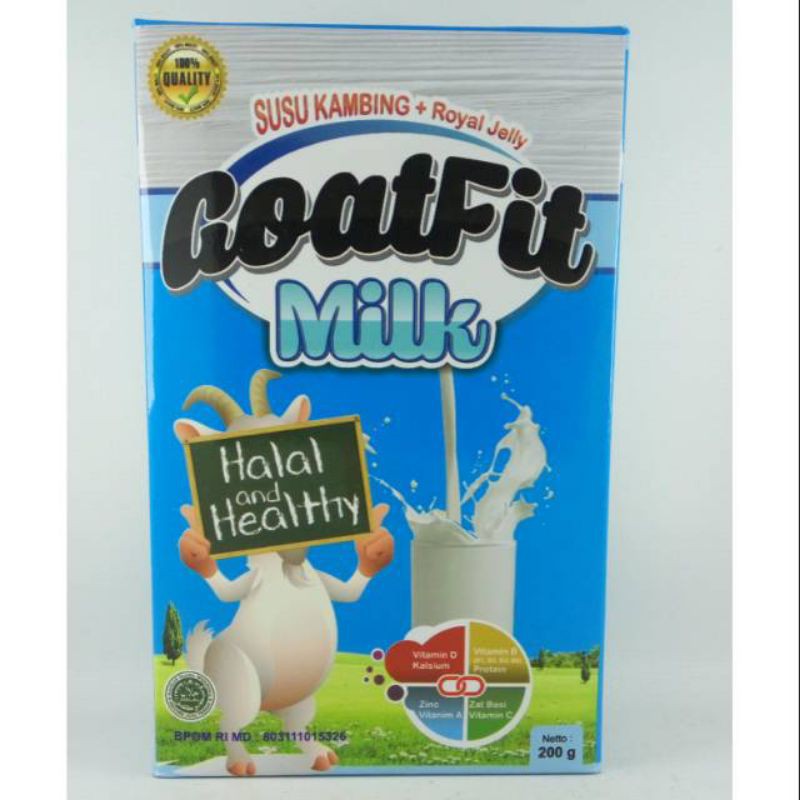 

Susu Kambing Etawa Goatfit Milk Original / Full Cream Plus Royal Jelly Isi 200G