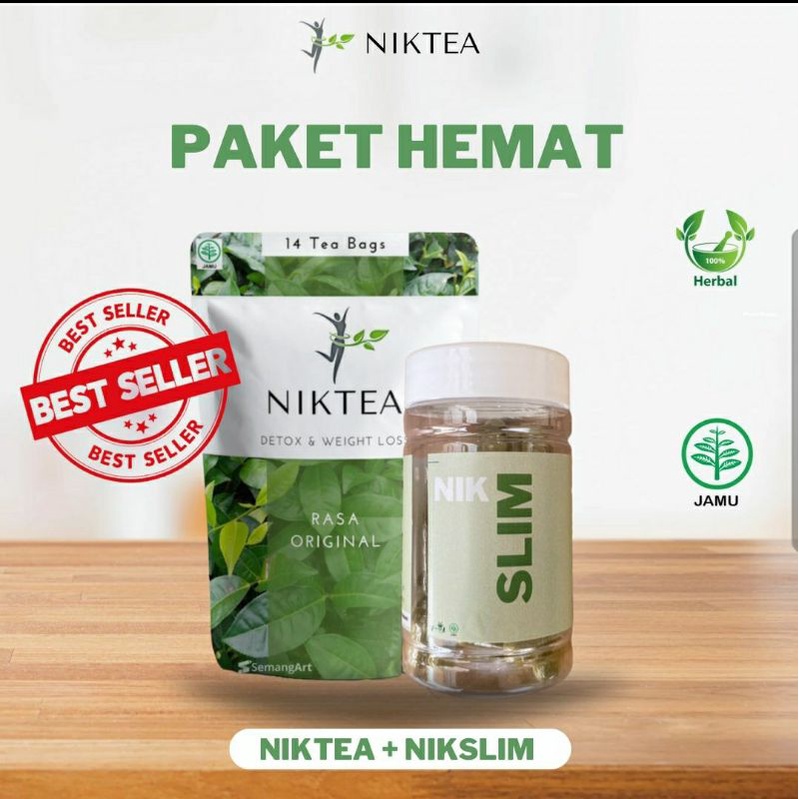 Paket Diet NIKSLIM , Pelangsing Herbal Obat Diet Herbal Alami Dan Slimming Tea  Pil Pelangsing Penurun Berat Badan Minuman Diet Pengecil Badan