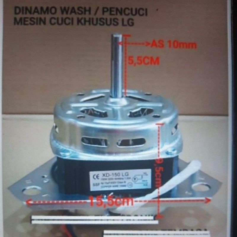 Dinamo pencuci mesin cuci 2tabung LG WP 1460R