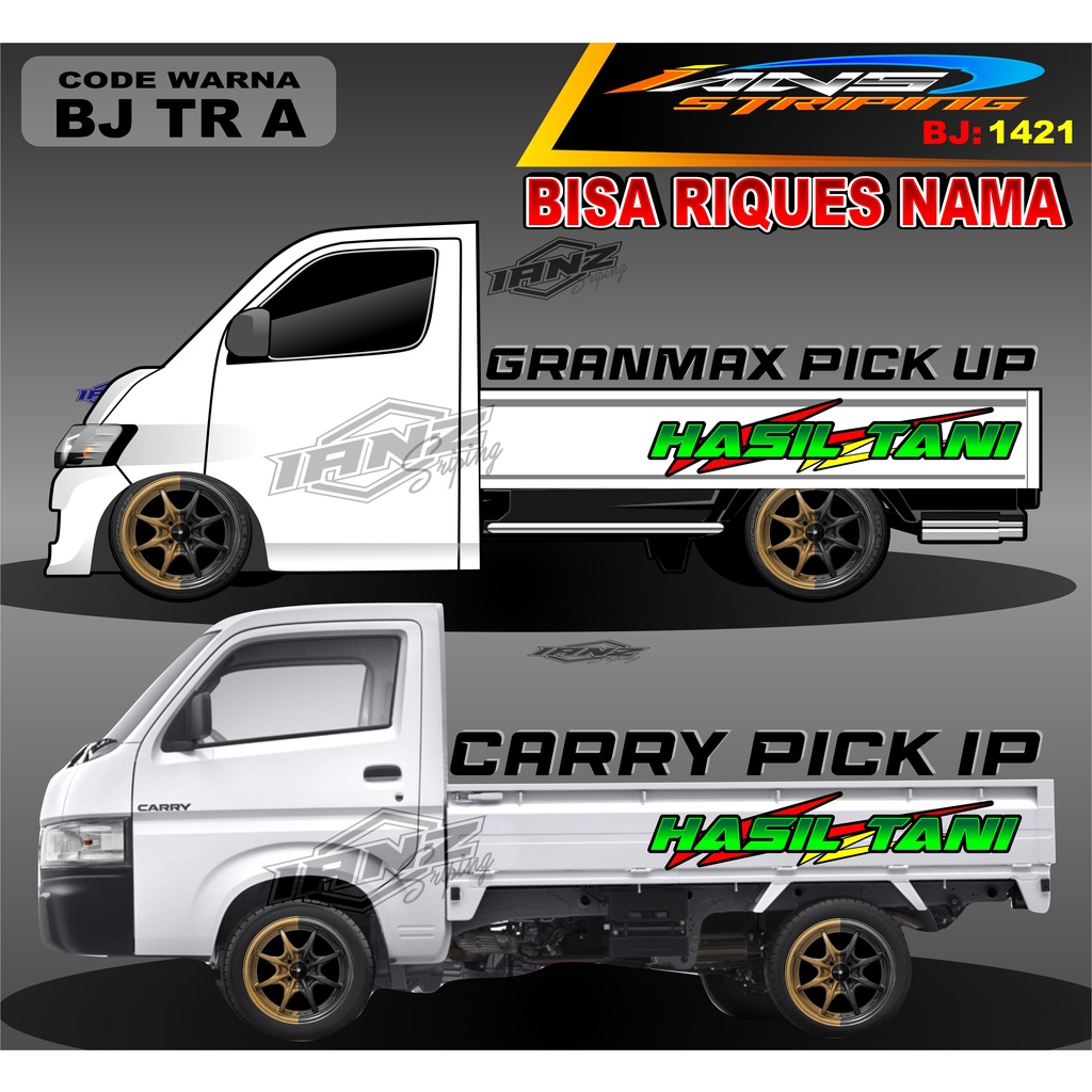 STICKER TULISAN HASIL TANI BAK SAMPING GRANMAX PICK UP / STICKER BAK SAMPING GRANMAX / DECAL STICKER GRANMAX PICK UP