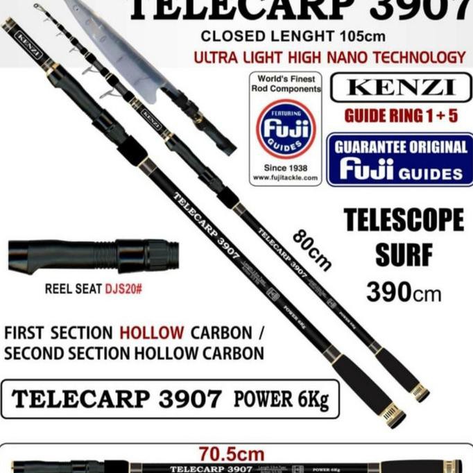 Buruan Serbu] Joran Pancing Kenzi Telecarp 390 Fuji ... Carbon