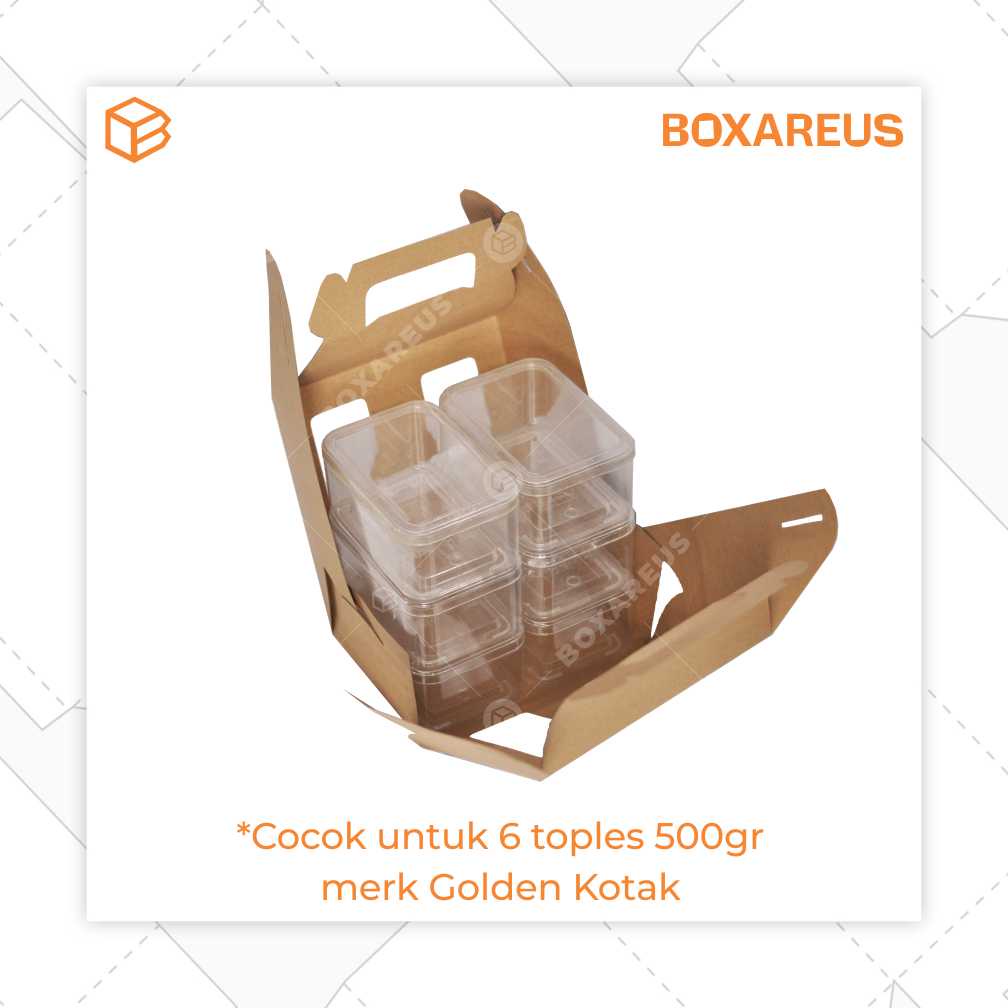 Box Toples Kue Kering Packaging Dus Hampers Kotak Kemasan | GL201520 (20pcs)